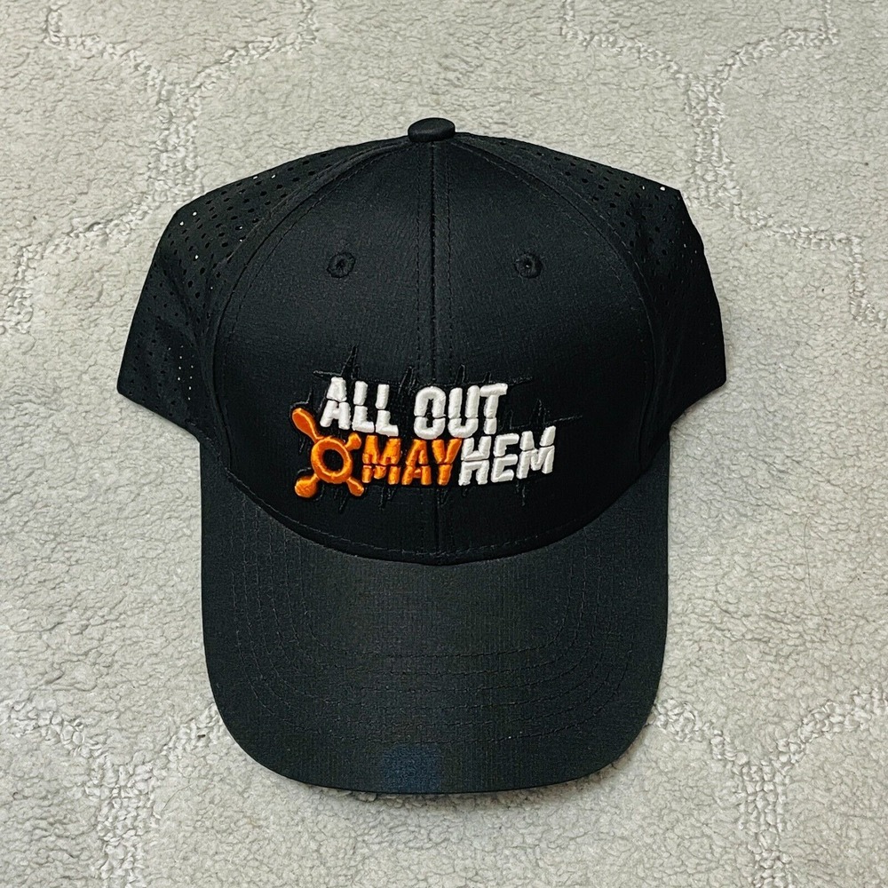 Orange Theory Fitness All Out‎ Mayhem Baseball Hat Cap Adjustable Black Gym